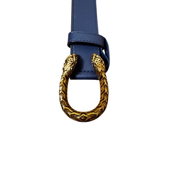 Gucci Dionysus Navy Leather Belt Sz 36\